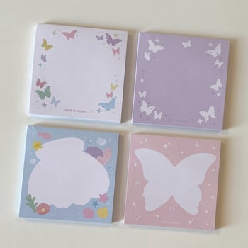 50 φύλλα Cute Butterfly Seashell Memo Pad Διακοσμητικό χαρτί σημειώσεων DIY Scrapbook Diary Planner Message Notepad Kawaii Stationery