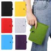 Νέο A5 A6 Felt Loose-leaf Shell Notebook Portable Colorful Felt Felt Ring Ring Binder Diary Planner Travel Diary Diary Supply office