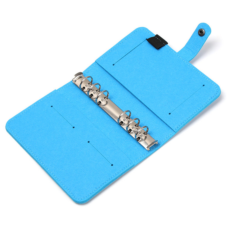 Jauns A5 A6 filca brīvlapu piezīmju grāmatiņas apvalks, pārnēsājams krāsains filca apvalks, gredzens, sējmašīna Dienasgrāmata Ceļojumu plānotājs Dienasgrāmatas Grāmata Biroja piederumi