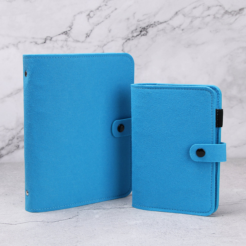 Jauns A5 A6 filca brīvlapu piezīmju grāmatiņas apvalks, pārnēsājams krāsains filca apvalks, gredzens, sējmašīna Dienasgrāmata Ceļojumu plānotājs Dienasgrāmatas Grāmata Biroja piederumi