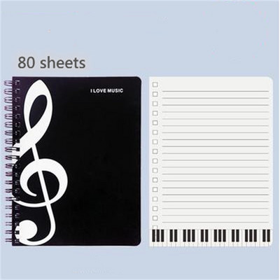 ÚJ! Piano Pattern Notebook Iron Circle Egyszerű Jegyzettömb tanulási irodai eszközök