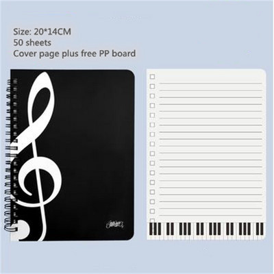 ÚJ! Piano Pattern Notebook Iron Circle Egyszerű Jegyzettömb tanulási irodai eszközök