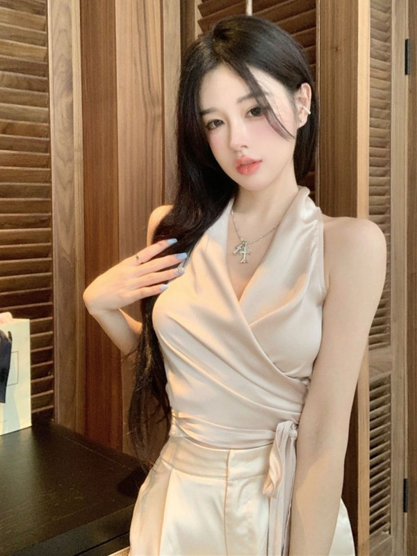 Bandage Tanks Sieviešu Eleganti Estētiski Solid Sieviešu Ballītei Vispārīgi plāni Summer Crop Topi Pure Y2k Clothing Vintage Ulzzang