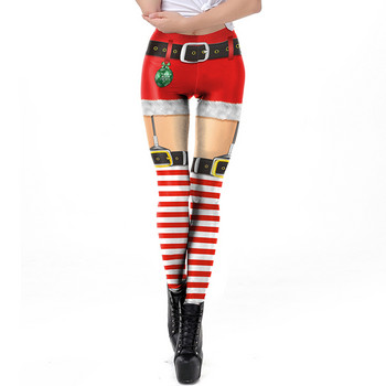 Γυναικεία κολάν μόδας 3D ψηφιακή εκτύπωση Χριστουγεννιάτικα κολάν Αστεία σέξι εμπριμέ ελαστικά Χριστουγεννιάτικα στενά κολάν γοτθικό