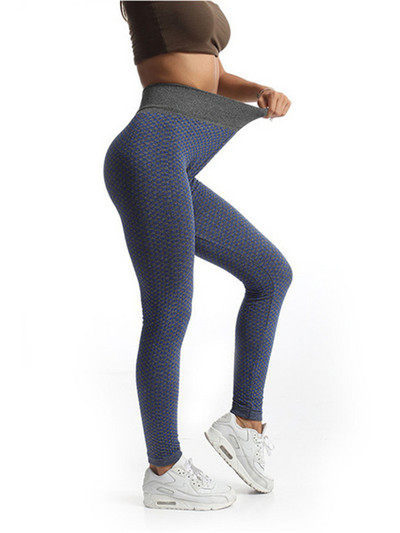 YRRETY Seamless Fitness Γυναικεία κυψελοειδή κολάν μόδας με στάμπα Ψηλής μέσης Ελαστική push Up Αναπνέει αθλητικό παντελόνι μέχρι τον αστράγαλο