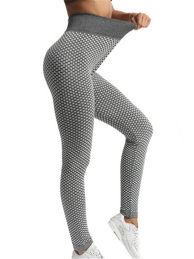 YRRETY Seamless Fitness Γυναικεία κυψελοειδή κολάν μόδας με στάμπα Ψηλής μέσης Ελαστική push Up Αναπνέει αθλητικό παντελόνι μέχρι τον αστράγαλο