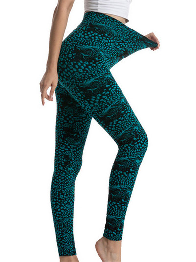 YRRETY Seamless Fitness Γυναικεία κυψελοειδή κολάν μόδας με στάμπα Ψηλής μέσης Ελαστική push Up Αναπνέει αθλητικό παντελόνι μέχρι τον αστράγαλο