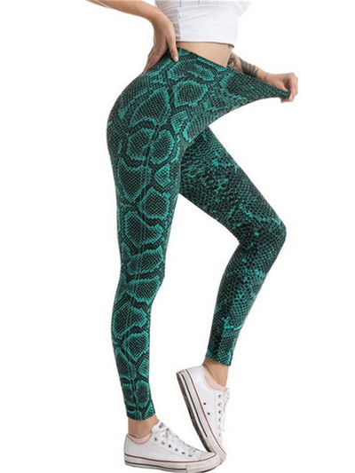 YRRETY Seamless Fitness Γυναικεία κυψελοειδή κολάν μόδας με στάμπα Ψηλής μέσης Ελαστική push Up Αναπνέει αθλητικό παντελόνι μέχρι τον αστράγαλο