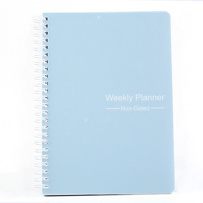 Αδιάβροχο κάλυμμα PVC 2021 A5 Daily Planner Agenda 2022 Planner Weely Goals Habit Schedules Σημειωματάριο γραφικής ύλης για σχολικό γραφείο