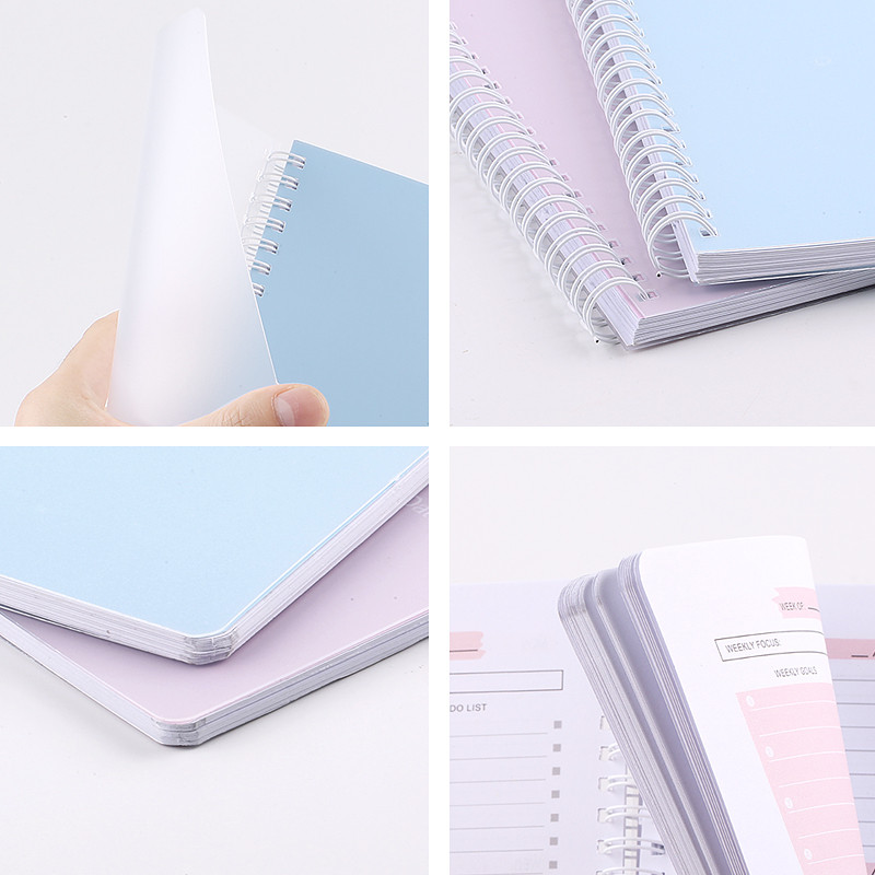 Ūdensnecaurlaidīgs PVC vāks 2021 A5 Ikdienas plānotājs Agenda 2022 Plānotājs Weely mērķi Ieradumu grafiki Kancelejas preču piezīmju grāmatiņa skolas birojam