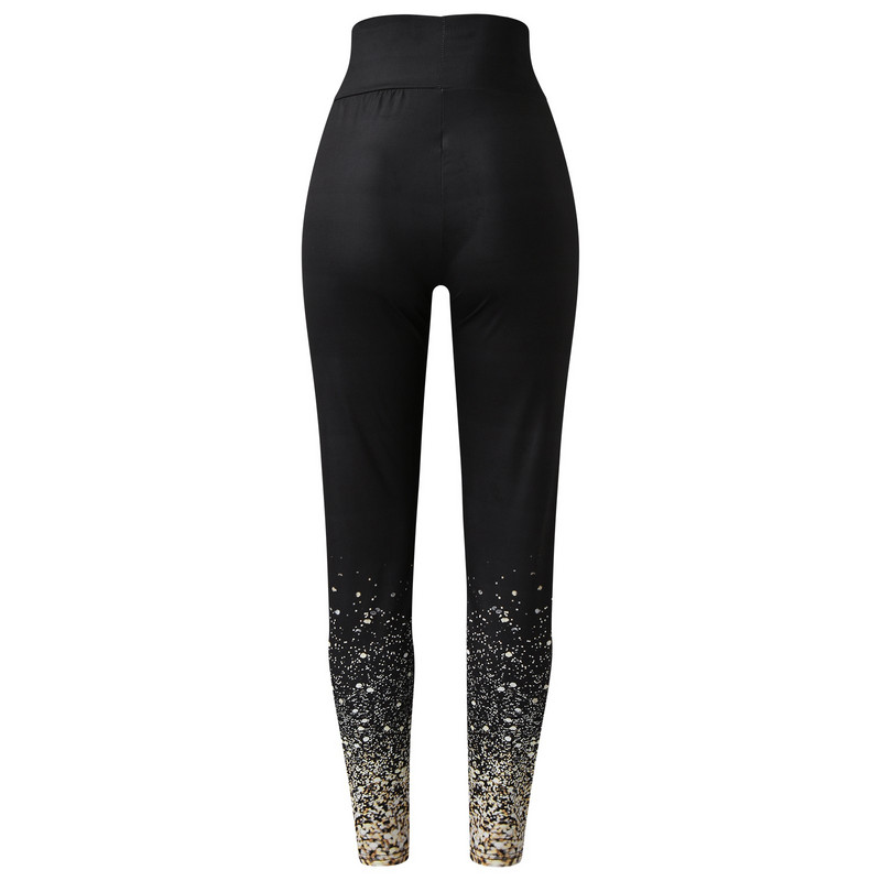 Sporta legingi ar augstu vidukli sievietēm Lielizmēra apdrukas bikses Zeķubikses Jogas Bikses Stretch Treniņbikses Pantalones De Mujer