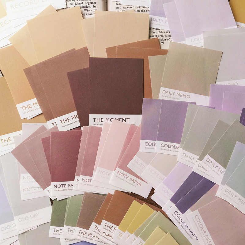 100 gab. Vintage piezīmes par krāsu ierakstu piezīmju bloks dekors.