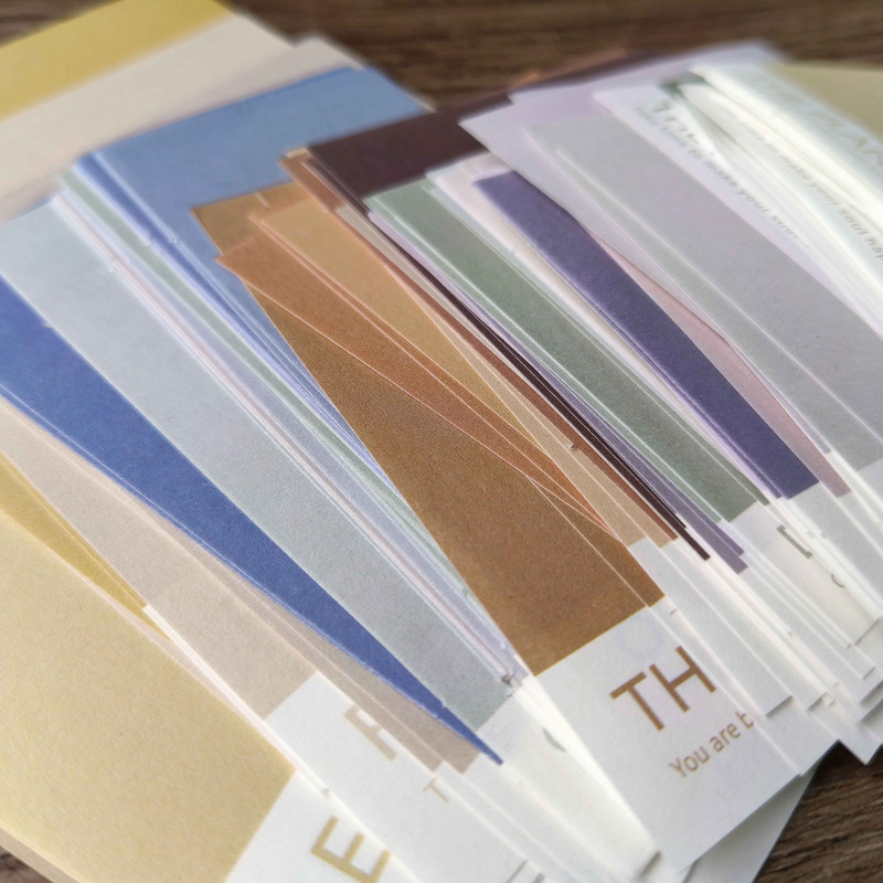 100 gab. Vintage piezīmes par krāsu ierakstu piezīmju bloks dekors.