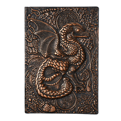 3D Flying Dragon Journal Ανάγλυφο σημειωματάριο γραφής Χειροποίητο δερμάτινο κάλυμμα Α5 Τετράδια Δώρο για άνδρες Σκέψεις ταξιδιού Σημειώσεις Ποίηση