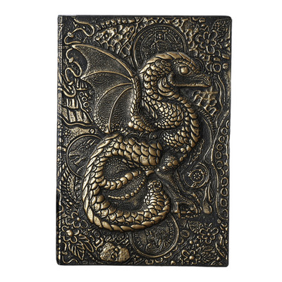 3D Flying Dragon Journal Ανάγλυφο σημειωματάριο γραφής Χειροποίητο δερμάτινο κάλυμμα Α5 Τετράδια Δώρο για άνδρες Σκέψεις ταξιδιού Σημειώσεις Ποίηση