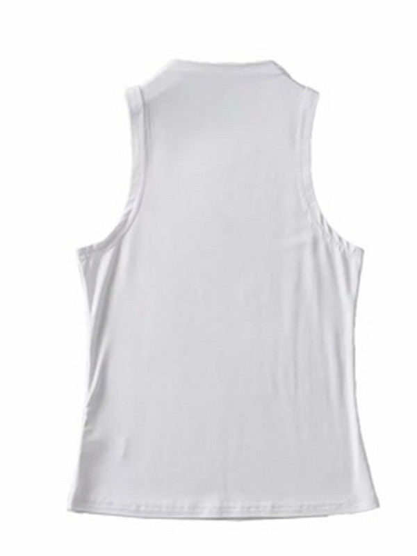 2022. gada vasaras JAUNUMI Sieviešu vienkrāsains, seksīgs, seksīgs, apgriezts ielas apģērbs bez piedurknēm