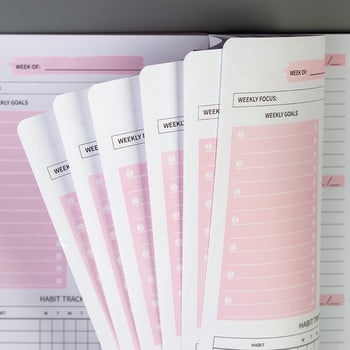 2023 Weekly Planner A5 Spiral Binder Notebook 52 Weeks Agenda Πρόγραμμα διοργανωτής ημερολόγιο Εφημερίδα Γραφική ύλη Σχολικά προμήθειες