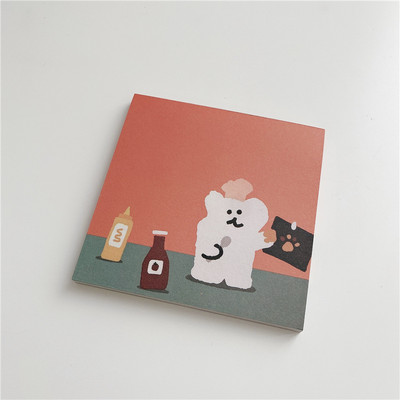 Cartoon Cute Koala Bear Smiling Face Memo Pad Korean Ins Mini Kawaii Notepad Χαρτί Σχολικά προμήθειες Χαρτικά 50 φύλλα