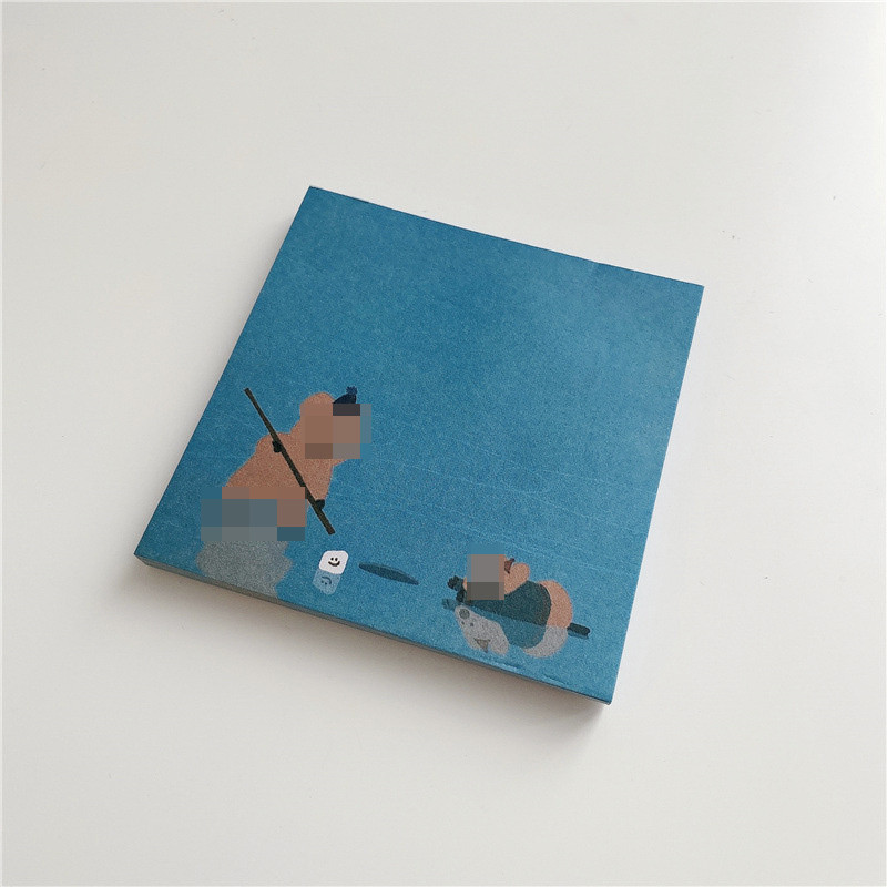 Karikatūra jauks koala lācis smaidoša sejas piezīmju bloks korejiešu Ins Mini Kawaii piezīmju bloks Ziņojums Papīrs Skolas piederumi Kancelejas piederumi 50 loksnes