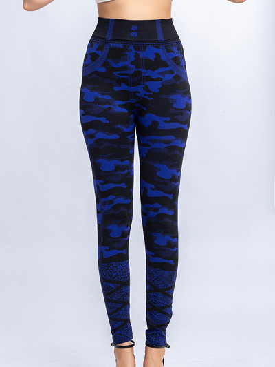 CUHAKCI terepszínű nyomott leggings női varrat nélküli farmer sport magas derekú harisnya edzés Fitness elasztikus nadrág Stretch jegging