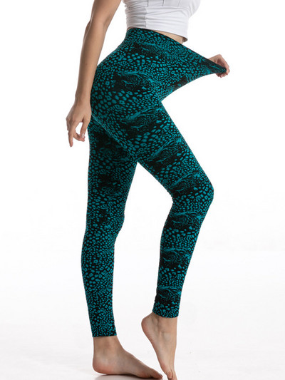 CUHAKCI terepszínű nyomott leggings női varrat nélküli farmer sport magas derekú harisnya edzés Fitness elasztikus nadrág Stretch jegging