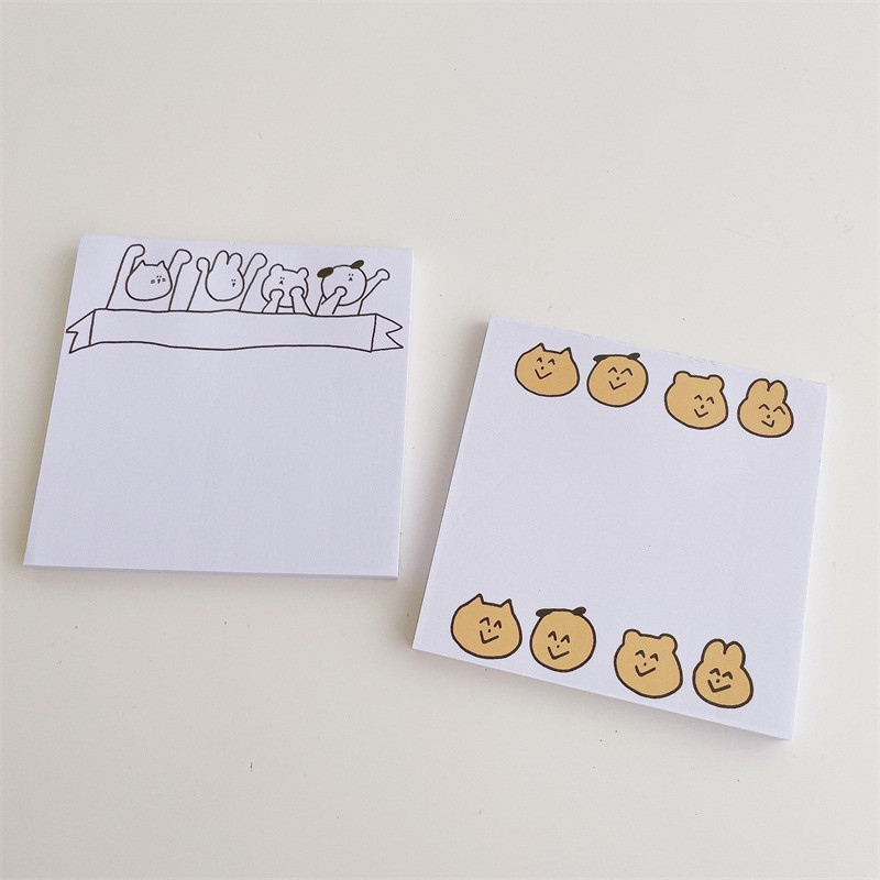 ​Ins Smieklīgi īsi insulti Dzīvnieku piezīmju bloks Studentu birojs Kawaii piezīmju bloks jauks pārnēsājams ziņojumu papīrs skolas kancelejas piederumi 50 loksnes