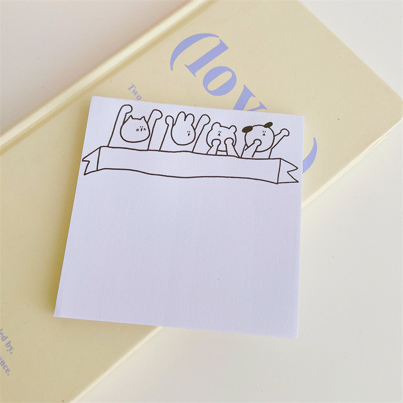 ​Ins Smieklīgi īsi insulti Dzīvnieku piezīmju bloks Studentu birojs Kawaii piezīmju bloks jauks pārnēsājams ziņojumu papīrs skolas kancelejas piederumi 50 loksnes