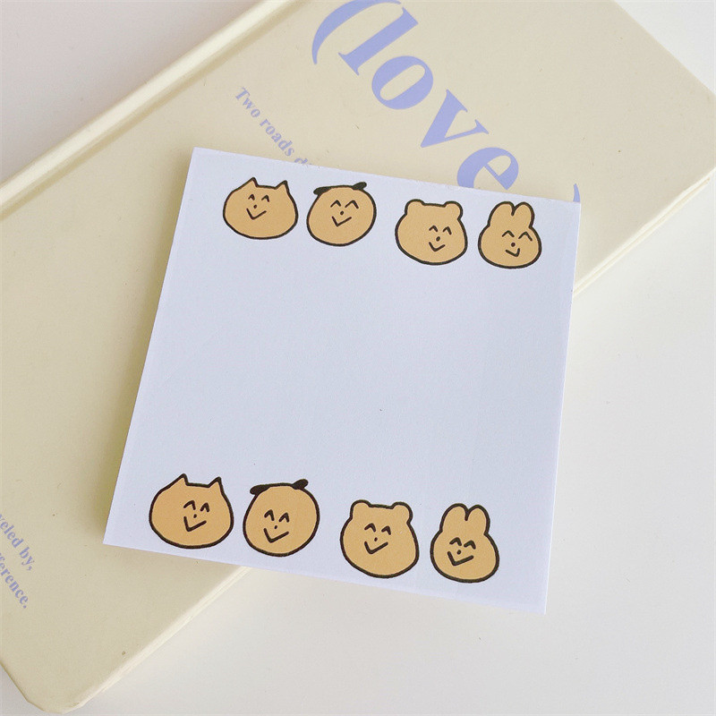 ​Ins Smieklīgi īsi insulti Dzīvnieku piezīmju bloks Studentu birojs Kawaii piezīmju bloks jauks pārnēsājams ziņojumu papīrs skolas kancelejas piederumi 50 loksnes