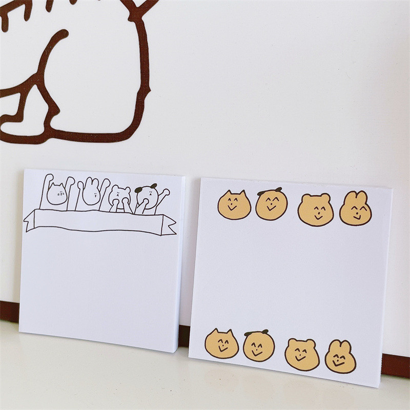 ​Ins Smieklīgi īsi insulti Dzīvnieku piezīmju bloks Studentu birojs Kawaii piezīmju bloks jauks pārnēsājams ziņojumu papīrs skolas kancelejas piederumi 50 loksnes