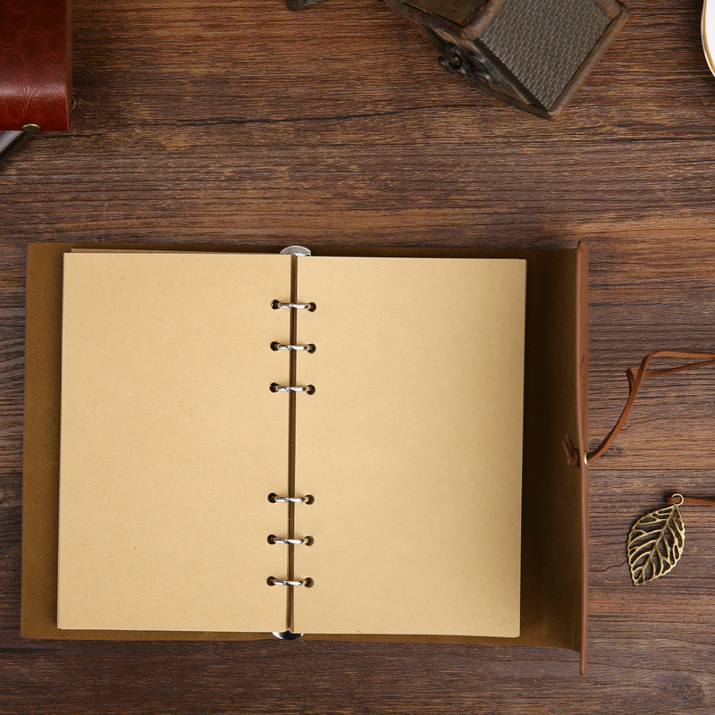 Vintage dienas kārtības piezīmju grāmatiņa Ikdienas iknedēļas ikmēneša plānotājs dienasgrāmata organizators Nodarbības grafiks Piezīmju bloks Kancelejas preces Studentu ādas žurnāls