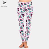 LETSFIND 2021 Fashion 3D Rabbit Happy Easter λαγουδάκι που κρατά χρωματιστό τύπωμα αυγού Γυναικείο κολάν ψηλόμεσο κολάν προπόνησης