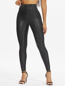 Γυναικεία Pu Sexy Leggins Waist Trainer 2 σε 1 Κορσέ Κολάν Ρυθμιζόμενοι γάντζοι ψηλής μέσης, ρυθμιζόμενοι γάντζοι Tummy Control Shaper Γιόγκα παντελονιών