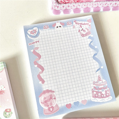 50 φύλλα Korean Ins Cute Puppy Memo Pad Scrapbooking Journal Collage DIY Notepads Office Σημειώσεις μηνύματος Kawaii Stationery