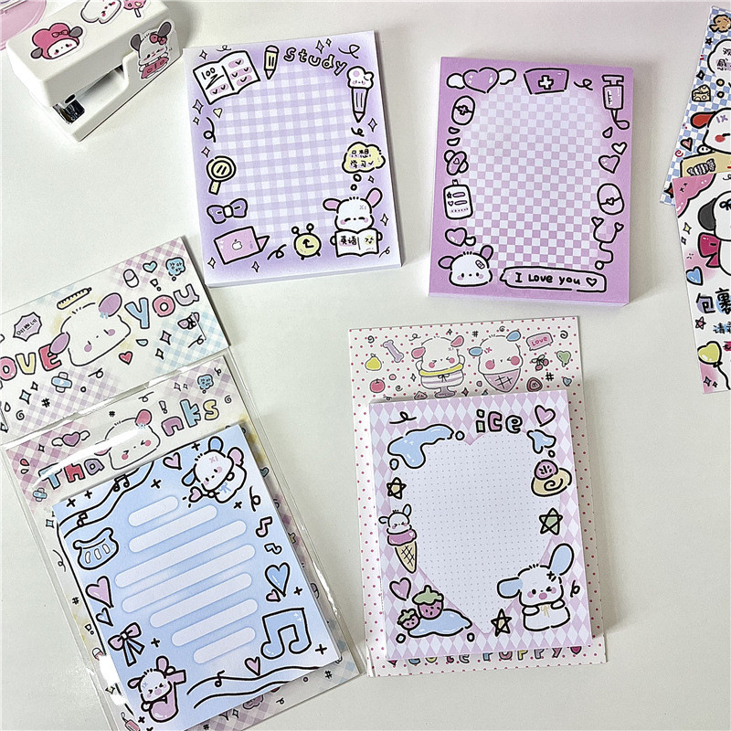 50 loksnes korejiešu ins Cute kucēns piezīmju bloks Scrapbooking žurnālu kolāža DIY piezīmju grāmatiņas Biroja atvaļinājuma ziņojuma piezīmes Kawaii kancelejas preces