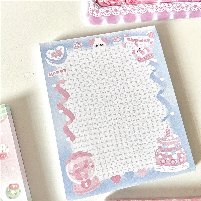 50 loksnes korejiešu ins Cute kucēns piezīmju bloks Scrapbooking žurnālu kolāža DIY piezīmju grāmatiņas Biroja atvaļinājuma ziņojuma piezīmes Kawaii kancelejas preces