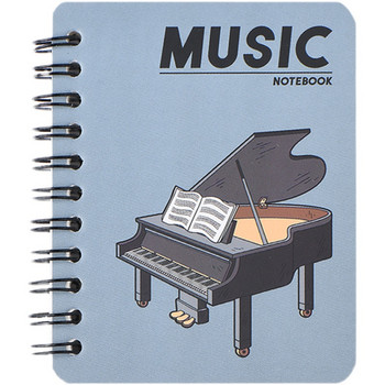 Pocket Planner A7 Βιβλίο τσέπης I Love Music Life Stationery A7 Coil Mini Notebook Δώρο Πιάνο Τσέλο Φορητό Notebook Poket Book