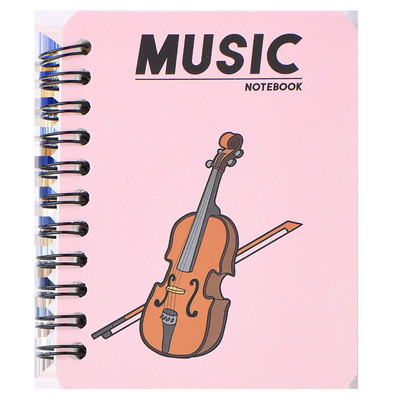Pocket Planner A7 Βιβλίο τσέπης I Love Music Life Stationery A7 Coil Mini Notebook Δώρο Πιάνο Τσέλο Φορητό Notebook Poket Book
