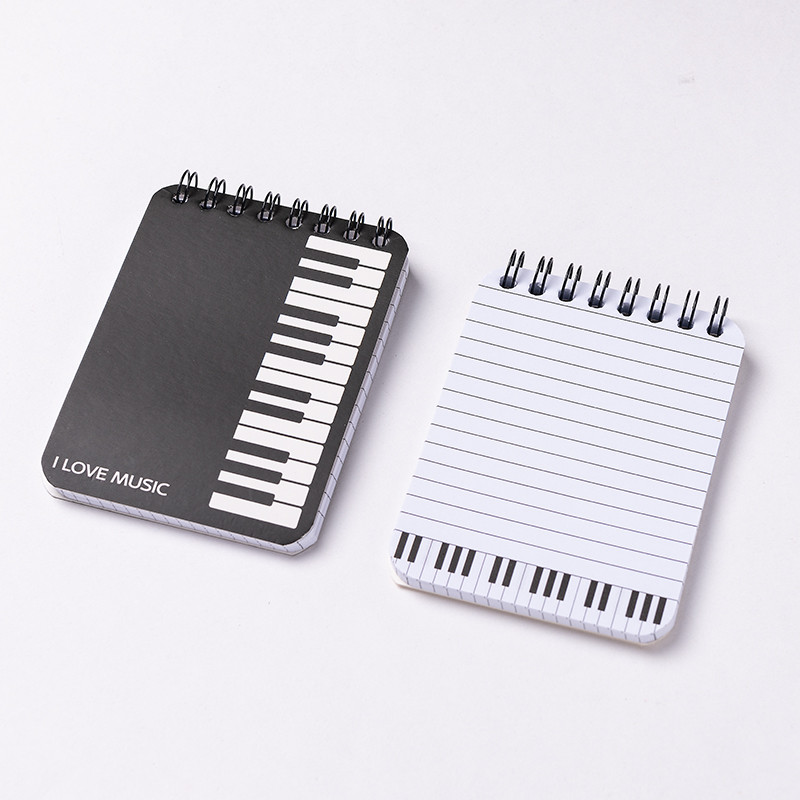 Kabatas plānotājs A7 kabatas grāmata I Love Music Life Kancelejas preces A7 spole mini piezīmju grāmatiņas dāvana klavierēm čells portatīvais piezīmjdators kabatas grāmata