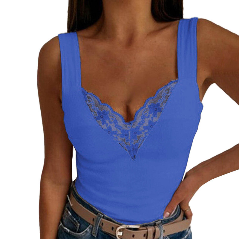 Strappy Camisole topi Sieviešu mežģīņu V kakla veste Cietie bezpiedurkņu ikdienas topi Vasaras Camisole liela izmēra topi