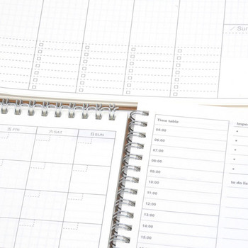 Ежедневно седмично месечно планиране График Ретро намотка Планер на намотка Списък със задачи Организатор Подобряване на производителността Ръководство