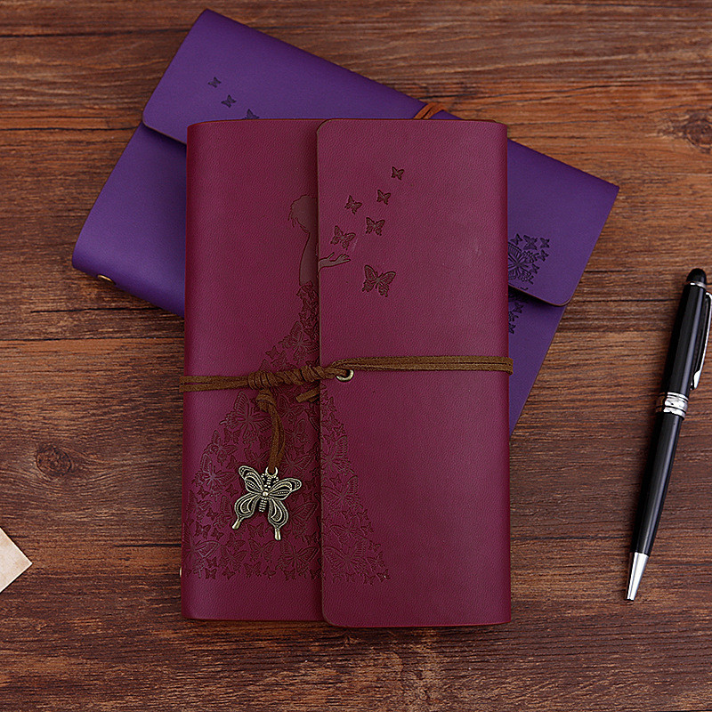 Jauno ceļotāju piezīmju grāmatiņas dienasgrāmata Piezīmju grāmatiņa Vintage Literatūra PU A6 A5 Ādas piezīmju grāmatiņa Kancelejas preces Dāvanu ceļotāju žurnālu plānotāji