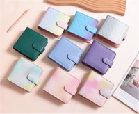 B6 A8 Square MacaronTie Dye Change Color PU Δερμάτινο DIY Binder Κάλυμμα σημειωματάριου Diary Agenda Planner Χαρτί κάλυμμα Σχολική γραφική ύλη