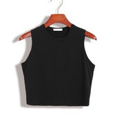 Fitness Skinny Cotton Tank Top Women 2023 Νέο Γυναικείο σφιχτό μπουστάκι Crop Skinny T-shirt Belly Casual Dance φανελάκι τανκ