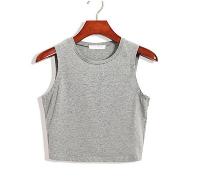 Fitness Skinny Cotton Tank Top Women 2023 Νέο Γυναικείο σφιχτό μπουστάκι Crop Skinny T-shirt Belly Casual Dance φανελάκι τανκ