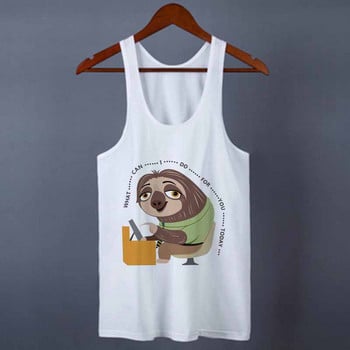 Γυναικεία φανελάκια φανελάκια Streetwear Funny Sloth Print 2020 Summer Harajuku Casual αμάνικα μπλουζάκια Γυναικεία ρούχα μεγάλο μέγεθος S-2XL