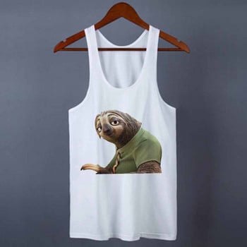 Γυναικεία φανελάκια φανελάκια Streetwear Funny Sloth Print 2020 Summer Harajuku Casual αμάνικα μπλουζάκια Γυναικεία ρούχα μεγάλο μέγεθος S-2XL