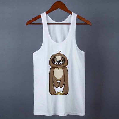 Γυναικεία φανελάκια φανελάκια Streetwear Funny Sloth Print 2020 Summer Harajuku Casual αμάνικα μπλουζάκια Γυναικεία ρούχα μεγάλο μέγεθος S-2XL