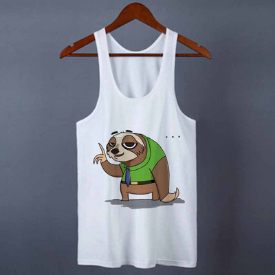 Γυναικεία φανελάκια φανελάκια Streetwear Funny Sloth Print 2020 Summer Harajuku Casual αμάνικα μπλουζάκια Γυναικεία ρούχα μεγάλο μέγεθος S-2XL