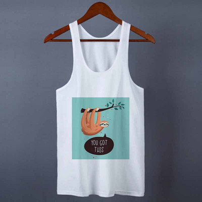 Γυναικεία φανελάκια φανελάκια Streetwear Funny Sloth Print 2020 Summer Harajuku Casual αμάνικα μπλουζάκια Γυναικεία ρούχα μεγάλο μέγεθος S-2XL