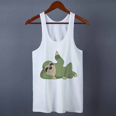 Γυναικεία φανελάκια φανελάκια Streetwear Funny Sloth Print 2020 Summer Harajuku Casual αμάνικα μπλουζάκια Γυναικεία ρούχα μεγάλο μέγεθος S-2XL